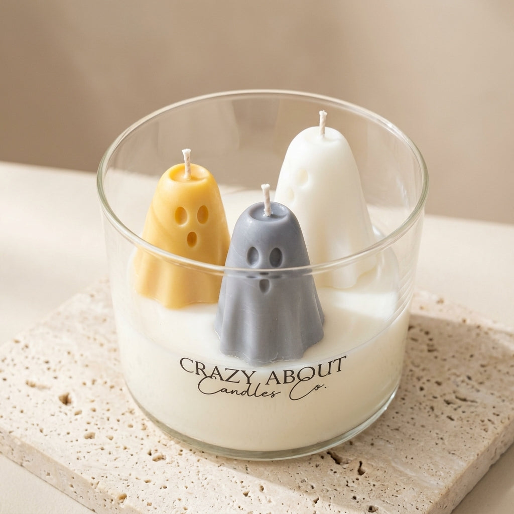 Ghost Trio Soy Candle – Halloween Tumbler Candle